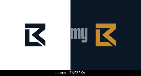 Modern and strong RL logo design Stock Vector