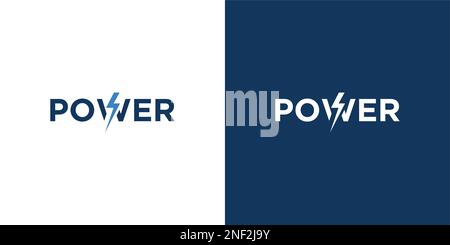 Modern and unique power logo design Stock Vector
