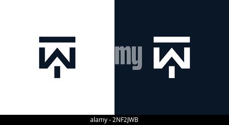 Modern and unique TW logo design 2 Stock Vector