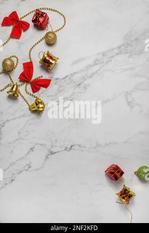 christmas background with toys and Christmas balls. High quality photo Stock Photo