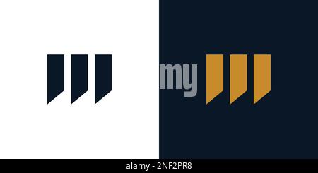 Simple and strong letter M initials logo design Stock Vector