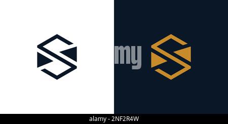 Unique and modern S box logo design Stock Vector