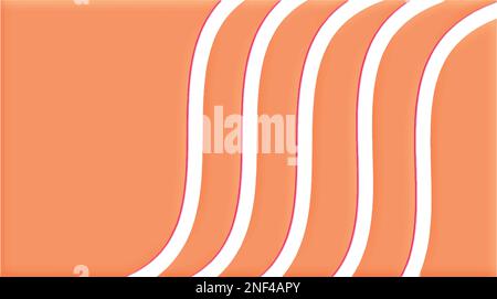 A vector illustration watercolor cream color striped background. Curved line pattern. Use for wallpaper, banner, web. Stock Vector
