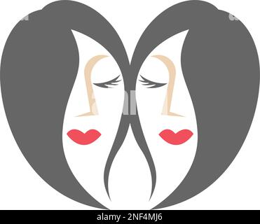 Gemini icon logo design illustration Stock Vector