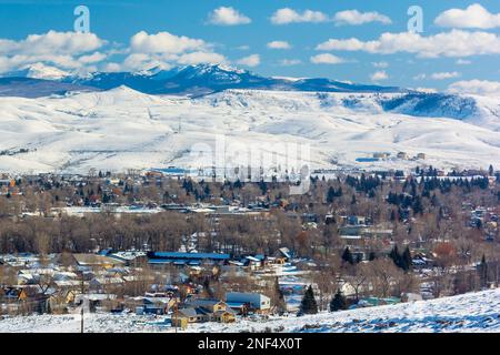 Gunnison, Colorado on a Sunny Winter Day Stock Photo