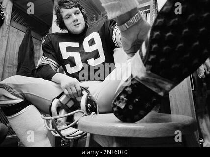 Jack Ham (59) of the Pittsburgh Steelers is shown in August 1973. (AP  Photo/Harry Cabluck Stock Photo - Alamy