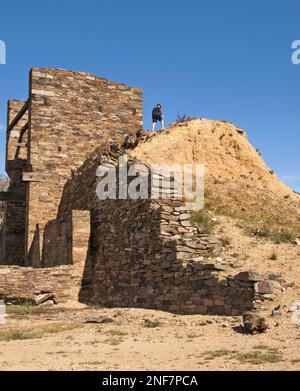 Burra Mine Historic Site in the copper mining town of Burra, Mid-North South Australia Stock Photo