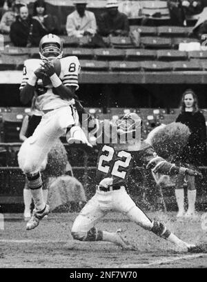 New Orleans Saints' Larry Burton, (80), goes high to take an