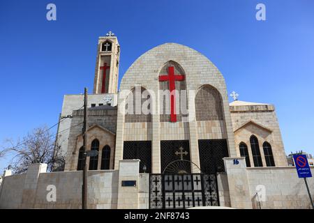 Al Bishara Griechisch-Orthodoxe Kirche, Jabal Al-Weibdeh, Amman, Jordanien  /  Al Bishara Greek Orthodox Church, Jabal Al-Weibdeh, Amman, Jordan Stock Photo