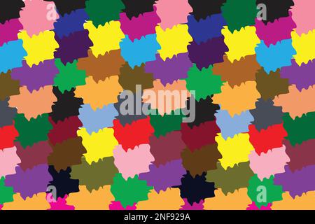 Colorful splashes pattern, vector background for print decoration. Stock Vector