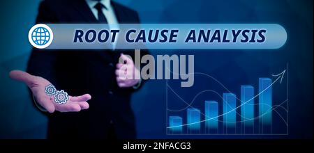 Conceptual caption Root Cause Analysis, Conceptual photo Method of Problem Solving Identify Fault or Problem Stock Photo