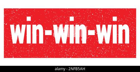 WIN-WIN text written on red zig-zag stamp sign Stock Photo - Alamy