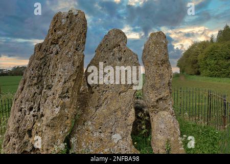 The Whispering Knights Rollright Stones,  Oxfordshire, UK Stock Photo