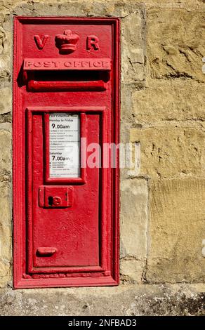 Victorian Post Box Suffolk UK Stock Photo