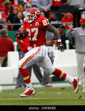 October 18, 2009: Kansas City Chiefs at Washington Redskins..FedExField  Stadium..Kansas City Chiefs running back Larry Johnson (27) in game action  during the NFL game between the Kansas City Chiefs and Washington  Redskins..The