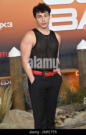 Los Angeles, USA. 16th Feb, 2023. Nicholas Cirillo at the season 3 premiere for 'Outer Banks' at the TCL Chinese Theatre, Hollywood. Picture Credit: Paul Smith/Alamy Live News Stock Photo