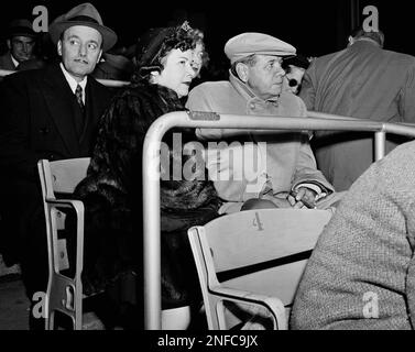 Claire Ruth, widow of former New York Yankee Babe Ruth, poses