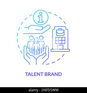 Talent brand blue gradient concept icon Stock Vector