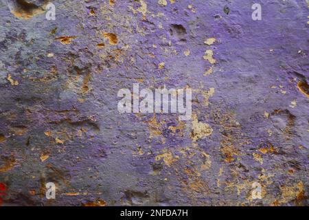 Grunge rough background. Distressed violet concrete wall retro texture. Hi res background. Stock Photo