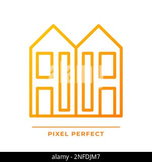 Duplex pixel perfect gradient linear vector icon Stock Vector