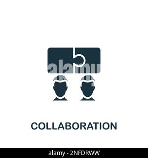 Collaboration icon. Monochrome simple sign from idea collection. Collaboration icon for logo, templates, web design and infographics. Stock Vector