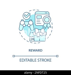 Reward turquoise concept icon Stock Vector