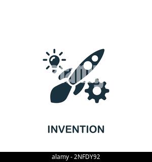 Invention icon. Monochrome simple sign from idea collection. Invention icon for logo, templates, web design and infographics. Stock Vector