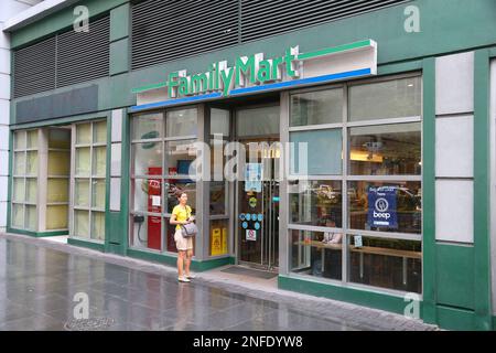 MANILA, PHILIPPINES - NOVEMBER 24, 2017: Family Mart convenience store in Manila, Philippines. Family Mart is a large convenience store chain present Stock Photo