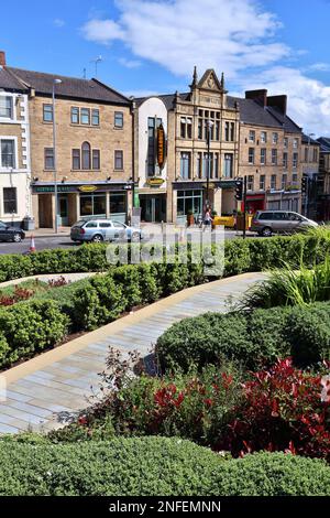 BARNSLEY, UK - JULY 10, 2016: Town centre view in Barnsley, UK. Barnsley is a major town of South Yorkshire with population of 91,297. Stock Photo