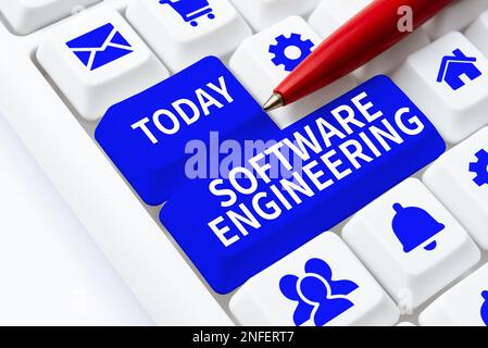 Conceptual caption Software Engineering. Word Written on Program Development in Systematic Quantifiable approach Stock Photo