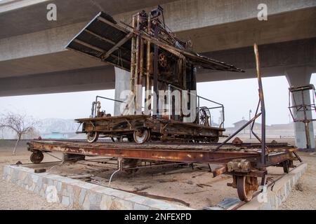 Yuma Main Street Water Treatment Plant, Blaisdell Slow Sand Filter Washing Machine Stock Photo