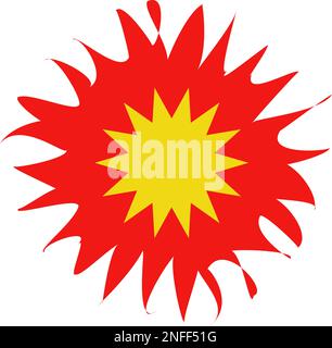 Explosion effect icon. Bombing effect. Editable vector. Stock Vector