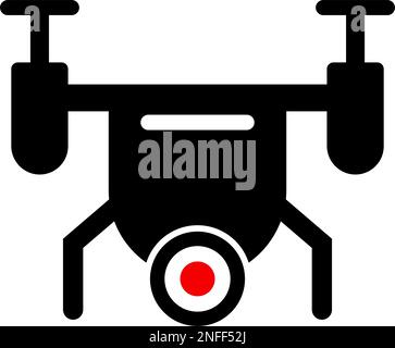 Drone unmanned vehicle icon. Editable vector. Stock Vector