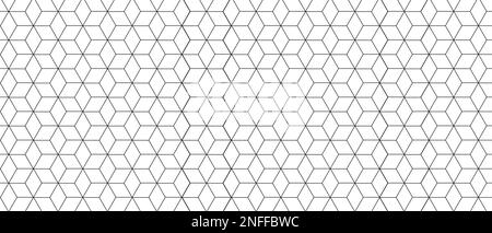 Seamless cube geometric pattern. Square or hexagon background. Vector illustration Stock Vector