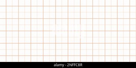 Orange millimeter graph paper grid background. Seamless pattern math paper texture. Desigh for rchitect plan, school project. Vector illustration Stock Vector