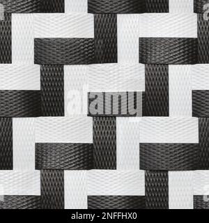 Detailed seamless, tileable texture from plastic strips with high-resolution. Square format Stock Photo