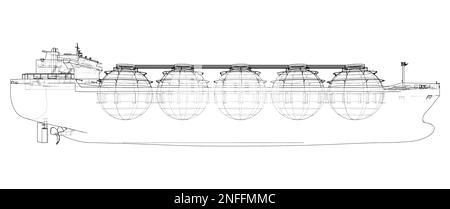 Large gas tanker or LNG carrier Stock Photo