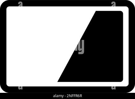 IC card silhouette icon. Smart card. Chip card. Editable vector. Stock Vector