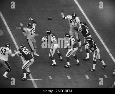 Fran Tarkenton (10) in action as quarter back of Minnesota Vikings team vs  Green Ray Packers on Nov. 21, 1965. (AP Photo Stock Photo - Alamy