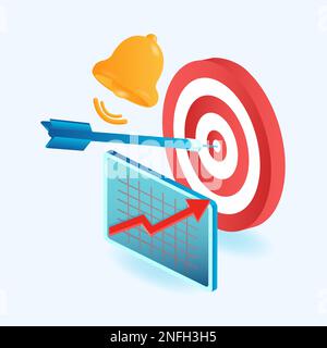 Project task management and effective time planning tools to achieve goals concept Stock Vector