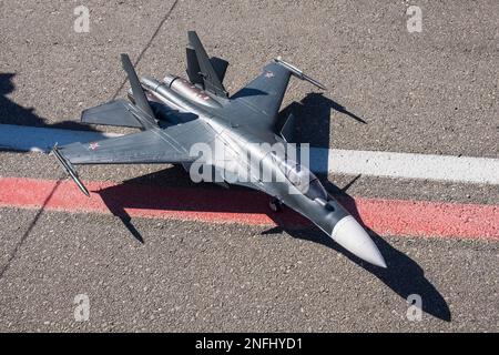 Switzerland, Agno-Lugano Airport, Model aircraft Stock Photo