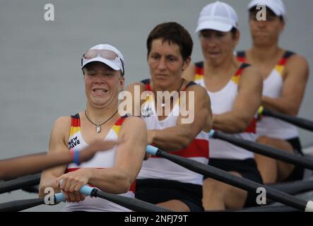 From left Germany s Stephanie Schiller Kathrin Boron Manuela