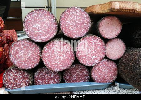 Romania. Transylvania. Transfagarasan road. bear salami Stock Photo