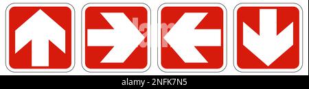 Supplementary This way signs for firefighting equipment Stock Vector