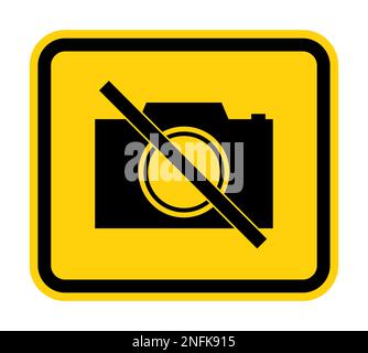Camera Prohibited Sign On White Background Stock Vector