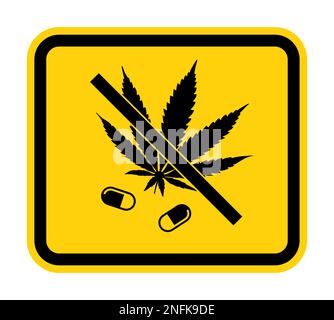 Drug prohibition sign Stock Vector