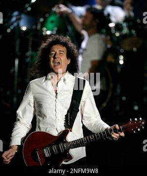 Brian May of the British band Queen at the 46664 charity concert
