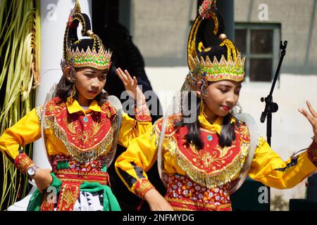 Indonesian perform jaranan pegon dance Stock Photo