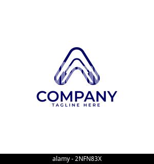 creative letter a company logo design vector template Stock Vector