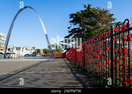 FOLKESTONE, KENT/UK - NOVEMBER 12 : View of the War Memorial square in Folkestone on November 12, 2019 Stock Photo